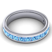 Half Eternity Channel Set Princess Cut Stackable Patala Band