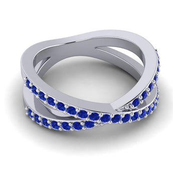 4 Prong Cathedral Diamond Pave Vakra Ring