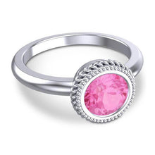 Bezel Decorative Solitaire Kavaca Ring